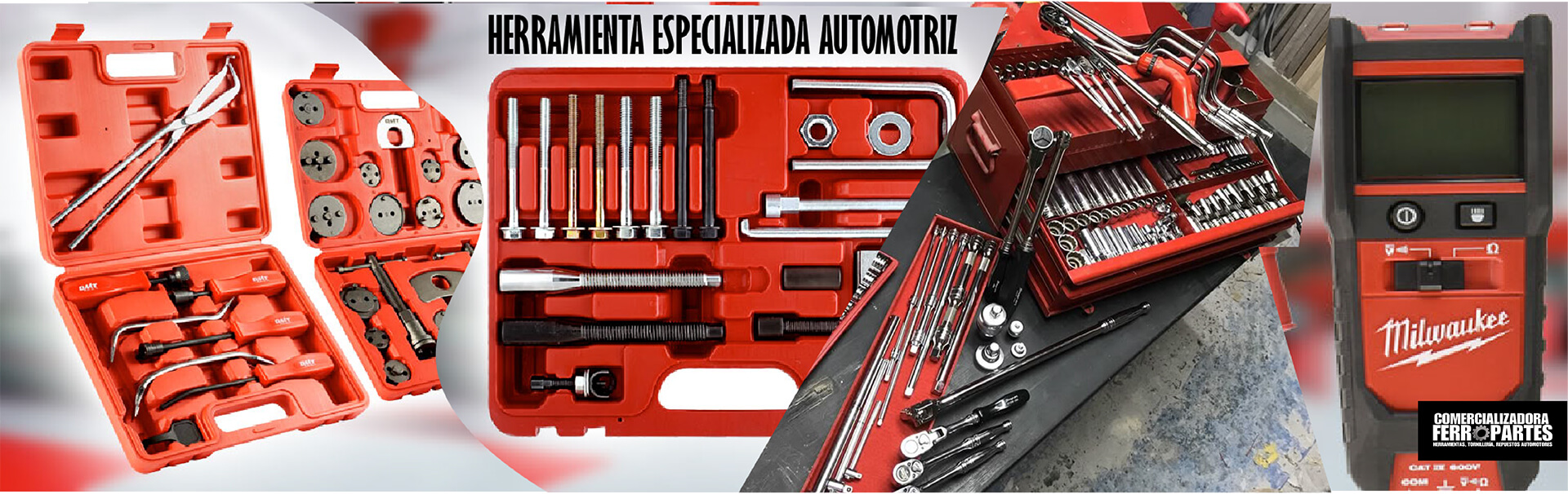 Herramienta especializada automotriz: juegos de herramientas, extractores y equipos de taller Ferropartes